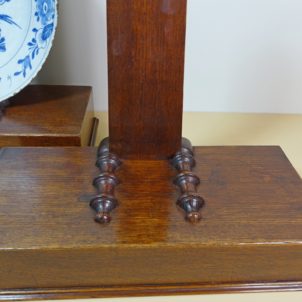 PAIR OF 19TH C OAK CHARGER STANDS View V