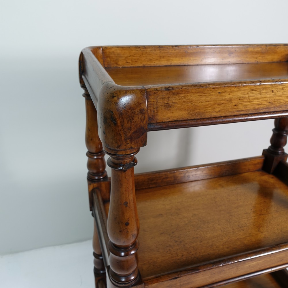 SMALL 19TH C MAHOGANY WHATNOT View III