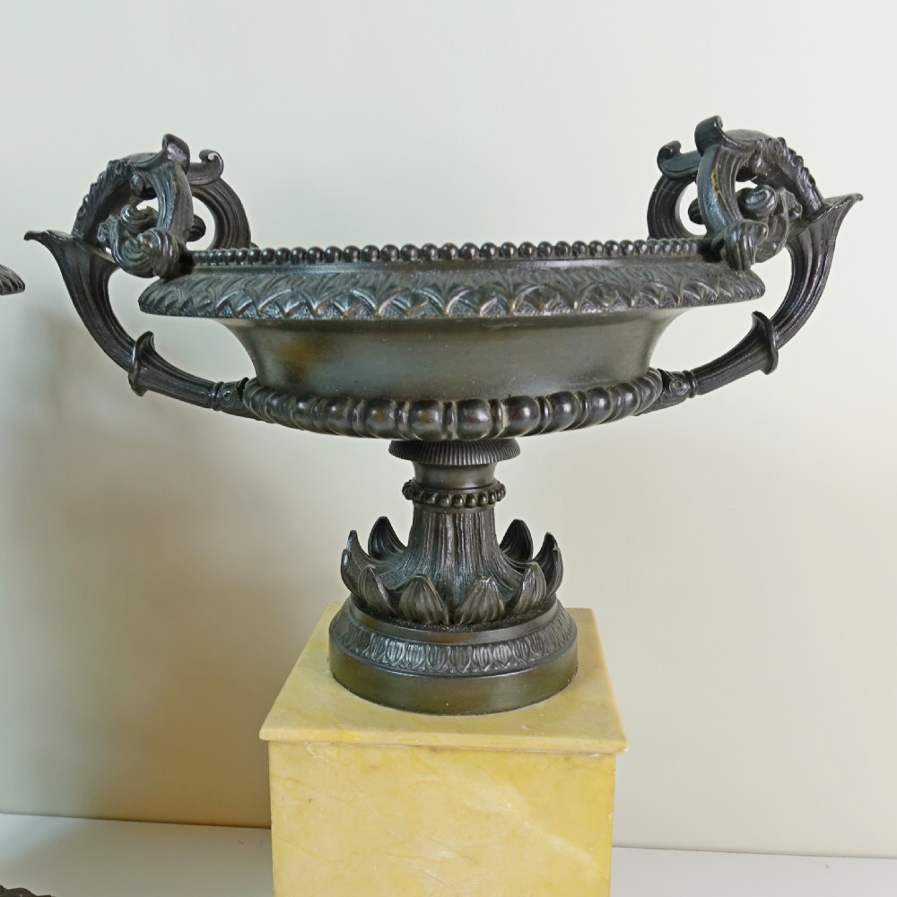 PAIR OF REGENCY BRONZE TAZZA View II