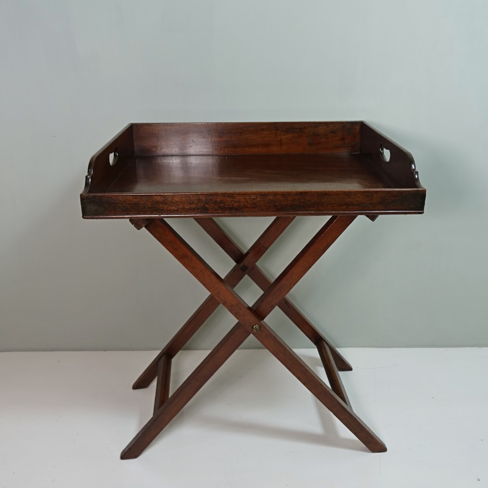 EARLY 19TH C MAHOGANY BUTLERS TRAY