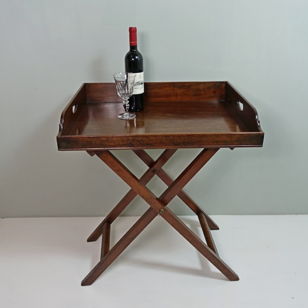 EARLY 19TH C MAHOGANY BUTLERS TRAY View III