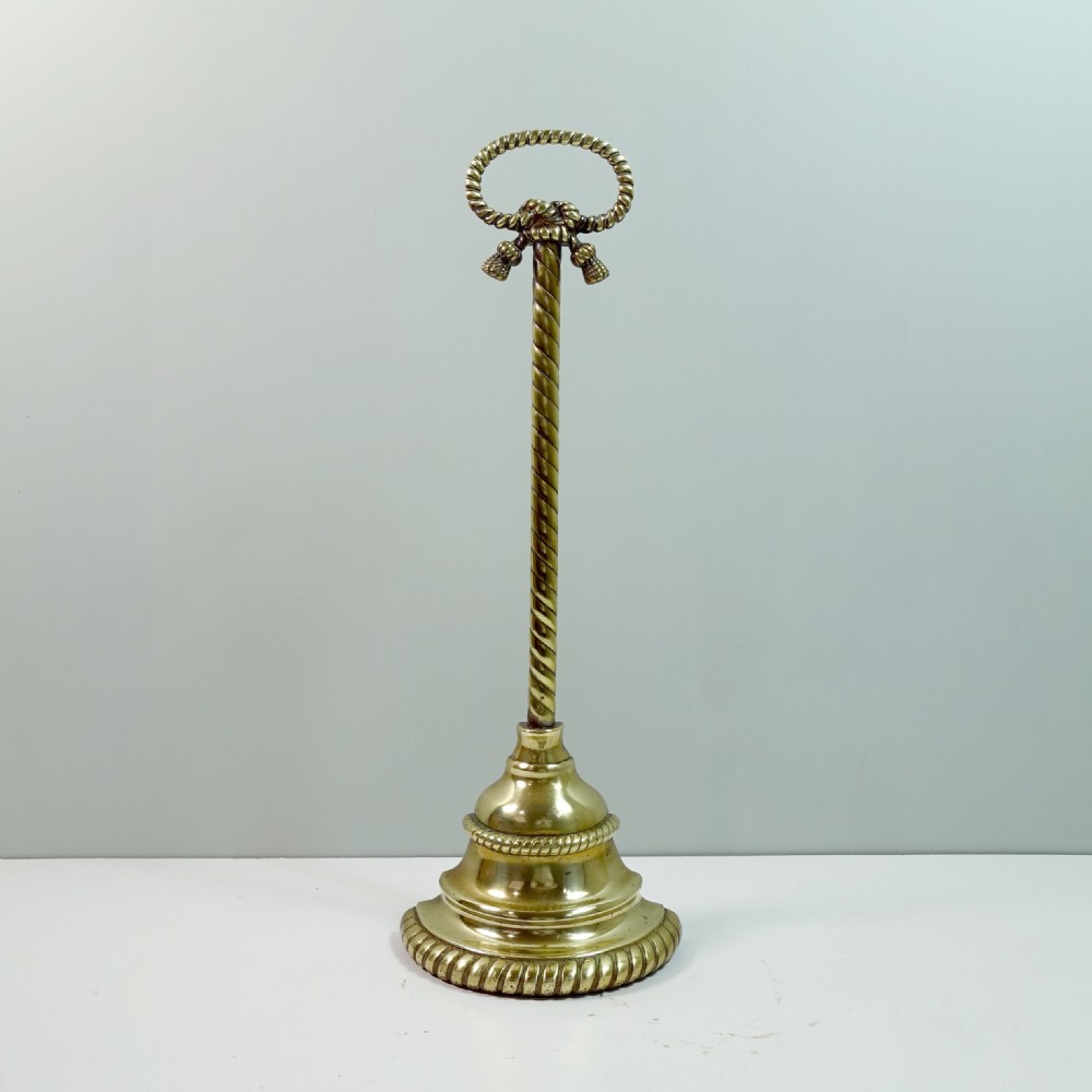 19TH C BRASS DOOR PORTER
