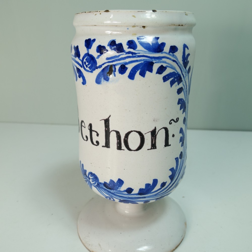 18TH C DELFT APOTHECARY JAR View IV
