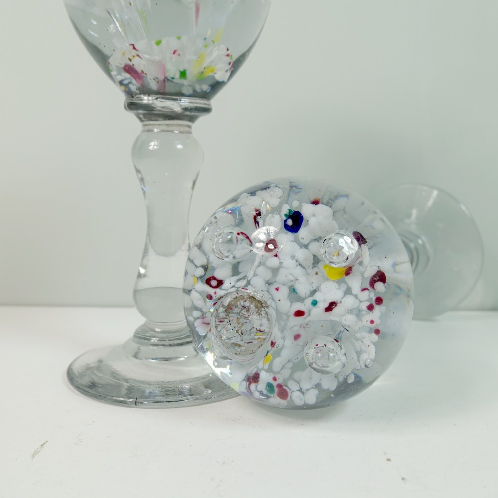 PAIR OF 19TH C GLASS PINNACLES View II