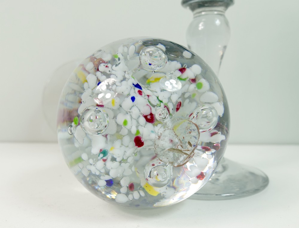 PAIR OF 19TH C GLASS PINNACLES View IV