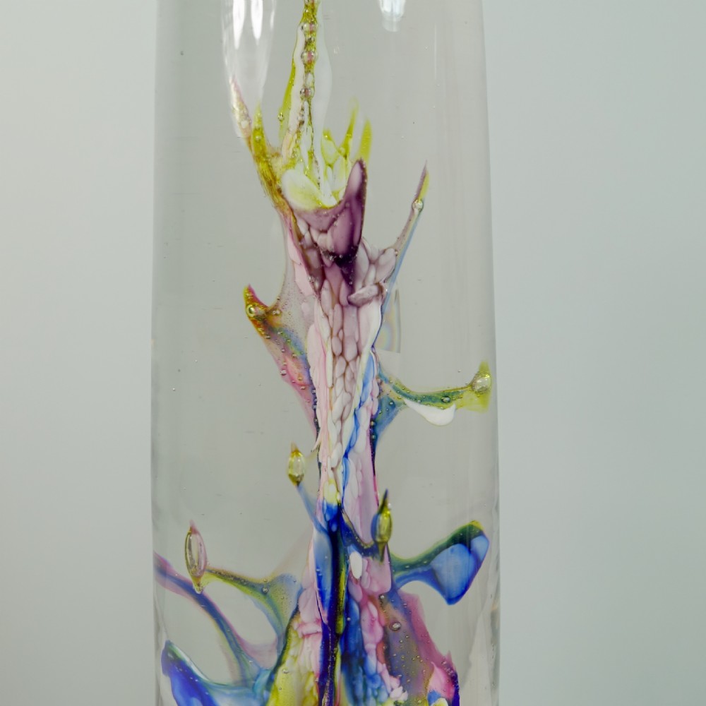 PAIR OF 19TH C GLASS OBELISKS View V