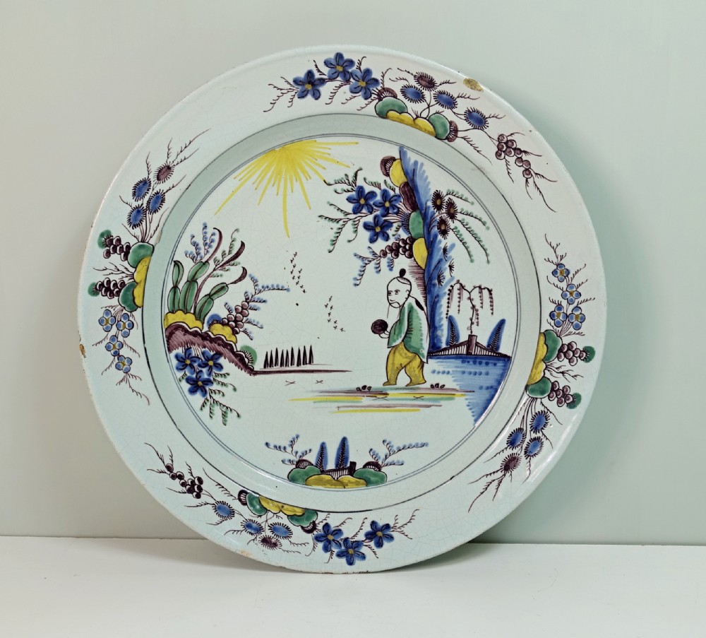 18TH C DELFT CHARGER