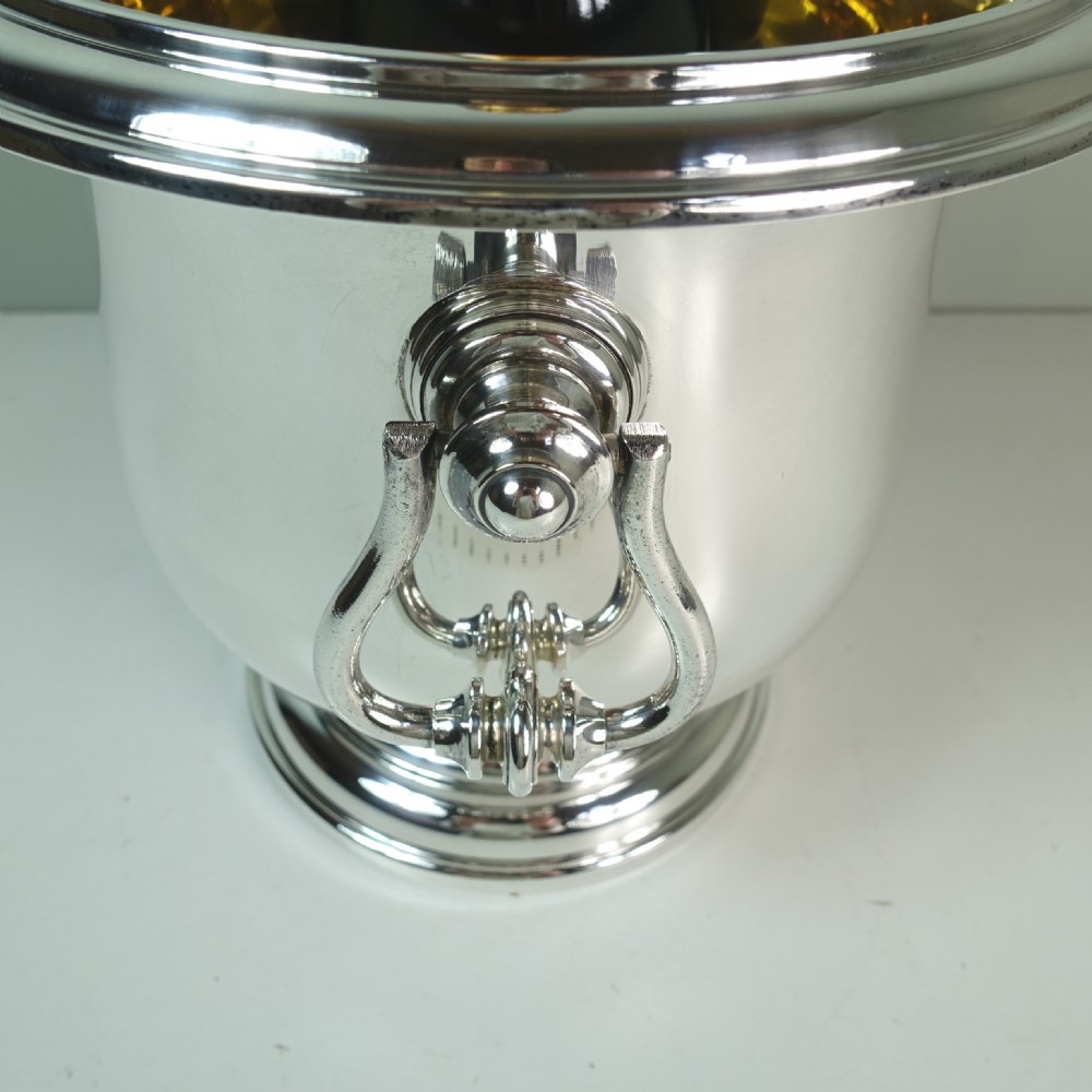 19TH C SILVER PLATED WINE COOLER View II