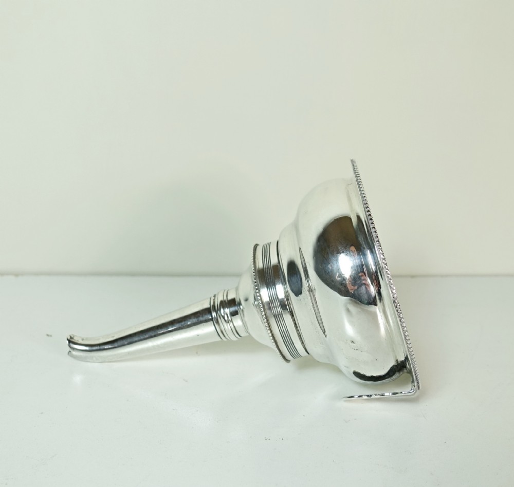 SILVER WINE FUNNEL, LONDON 1791