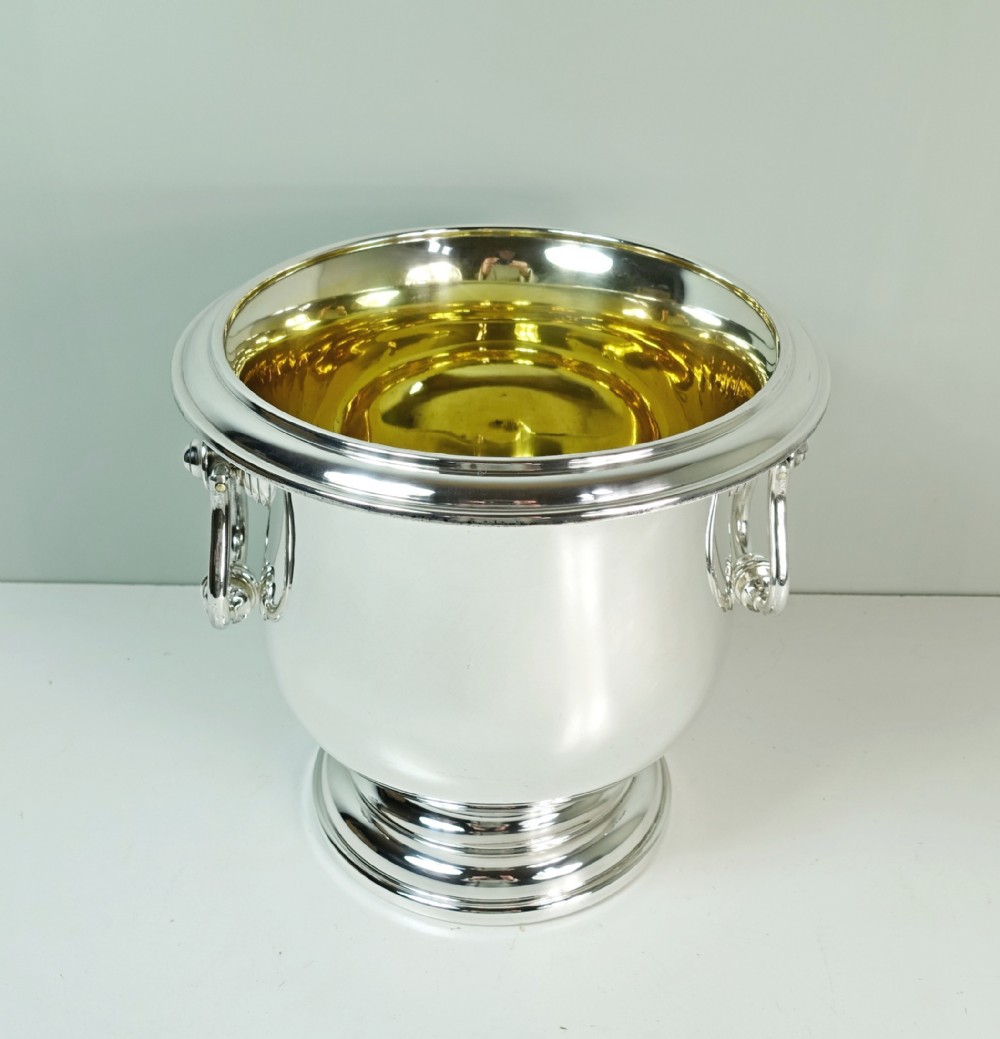 19TH C SILVER PLATED WINE COOLER