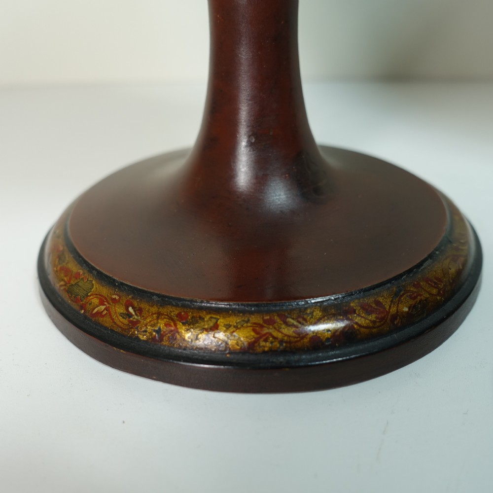 PAIR OF 19TH C TOLE CHESTNUT URNS View V