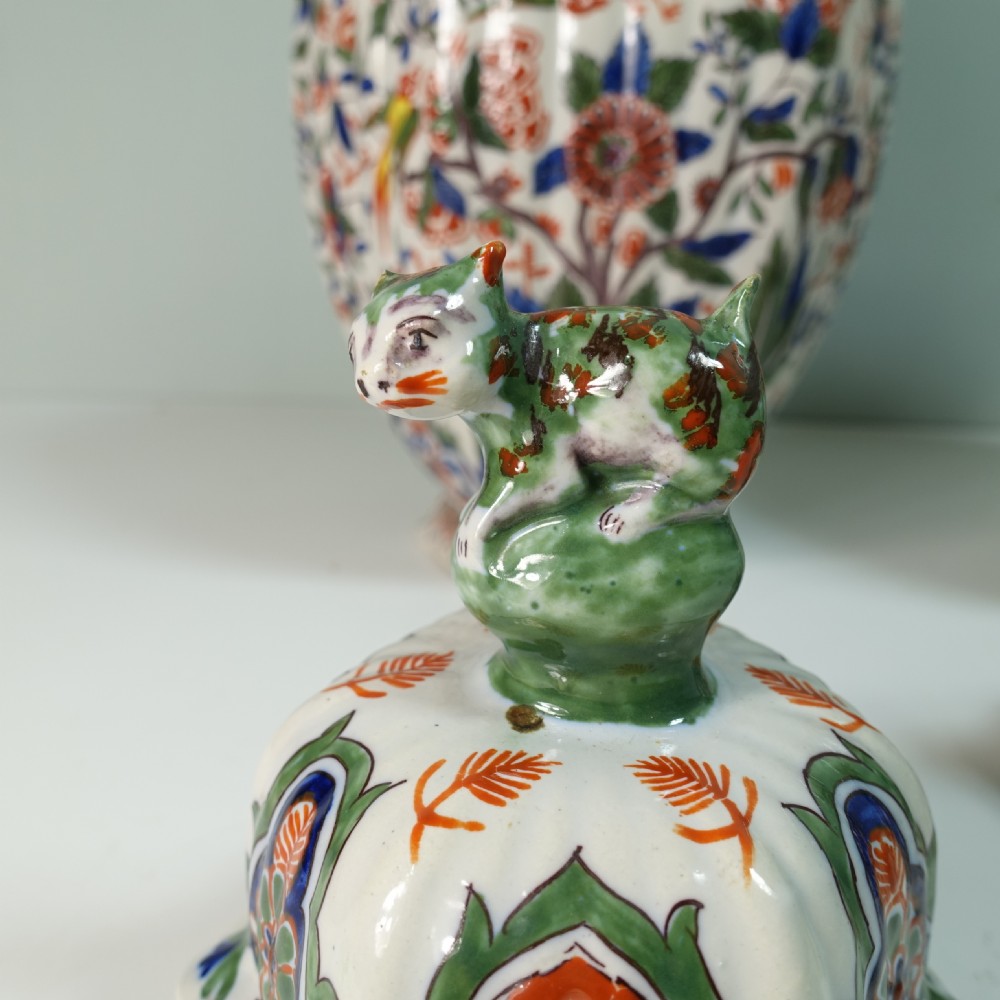 PAIR OF 18TH C DELFT VASES & COVERS View IV
