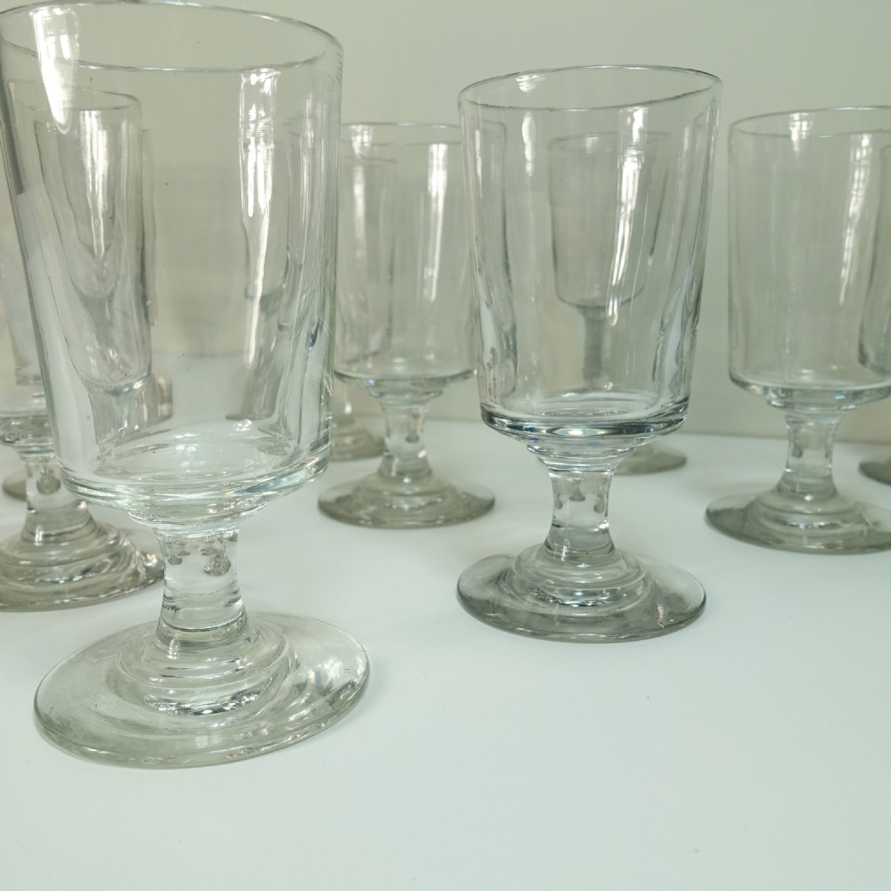 SET OF TEN 19TH C WINE GLASSES View III
