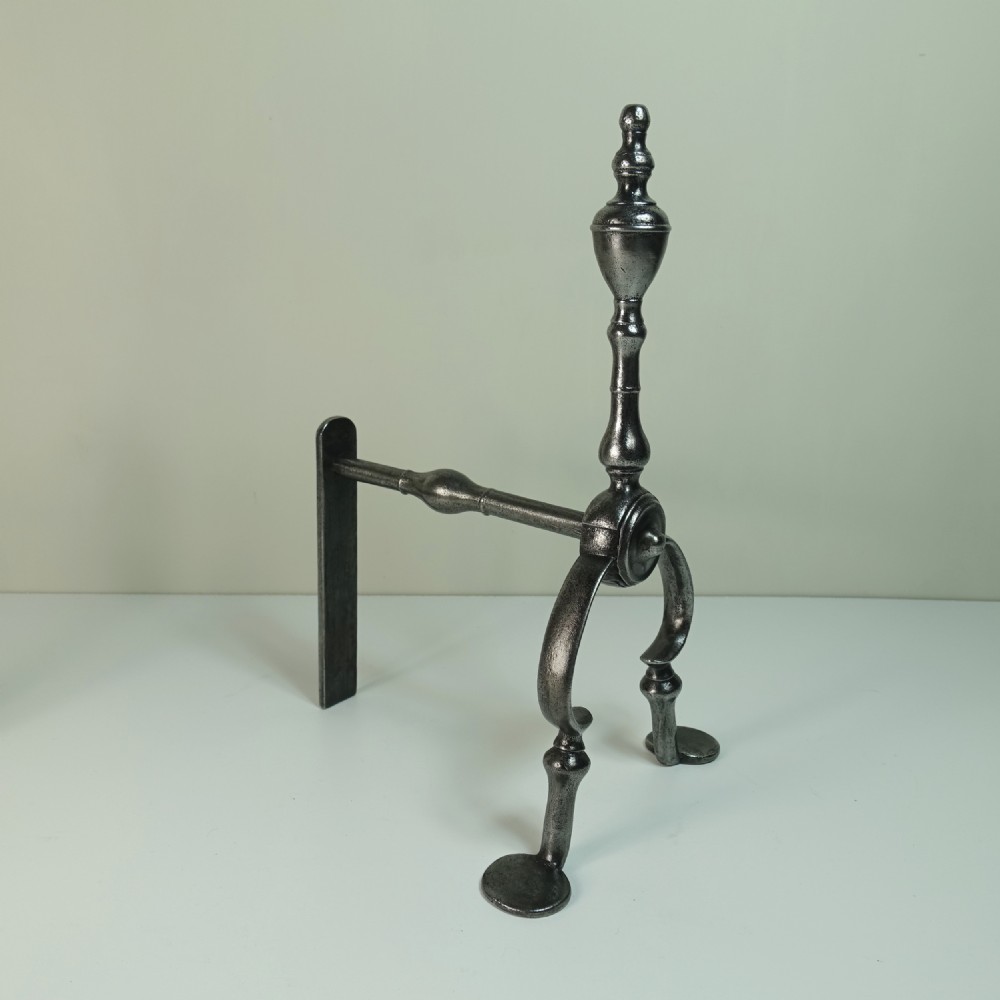 PAIR OF GEORGIAN STEEL FIRE DOGS View III