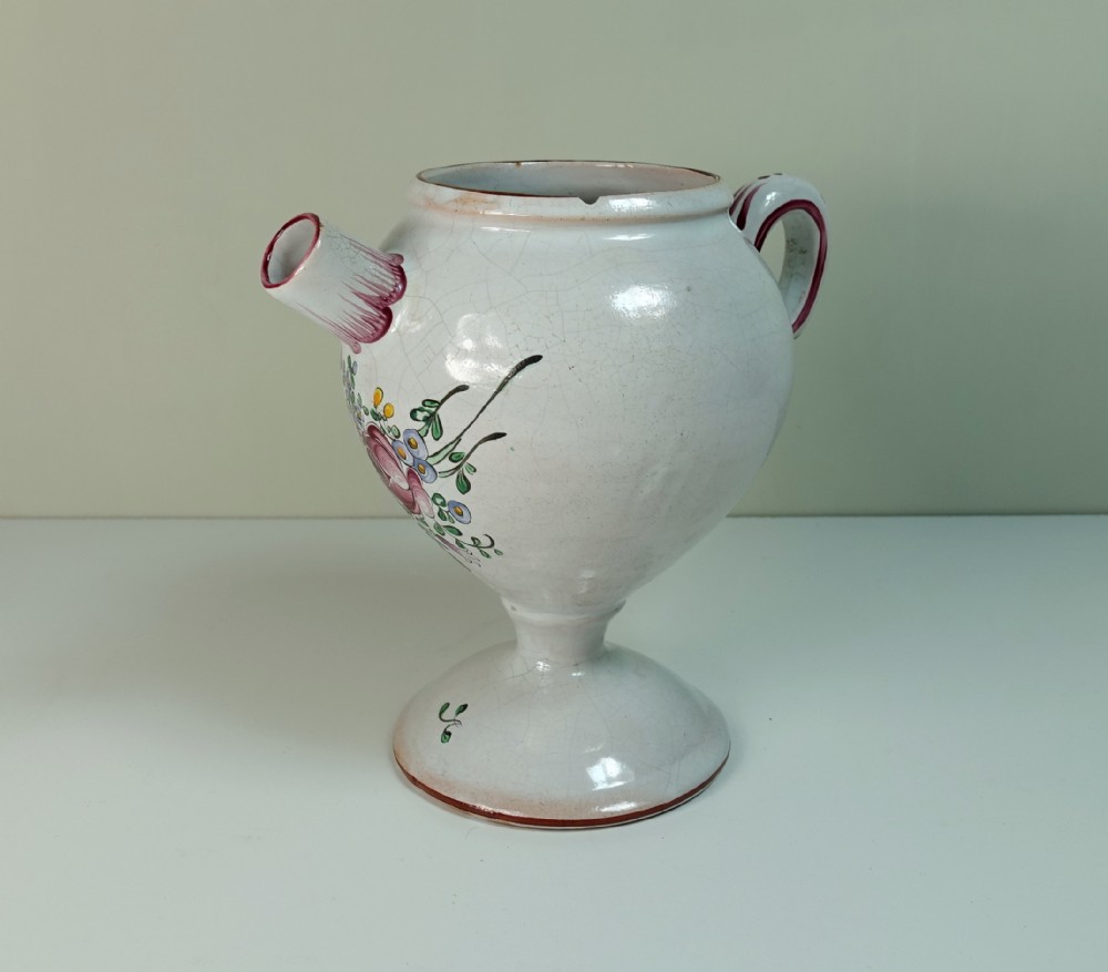 19TH C TIN GLAZED APOTHECARY JAR