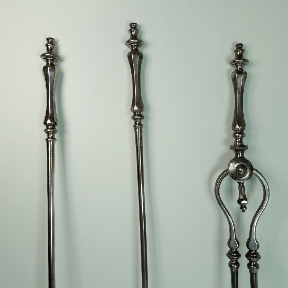 18TH C STEEL FIRE TOOLS View II