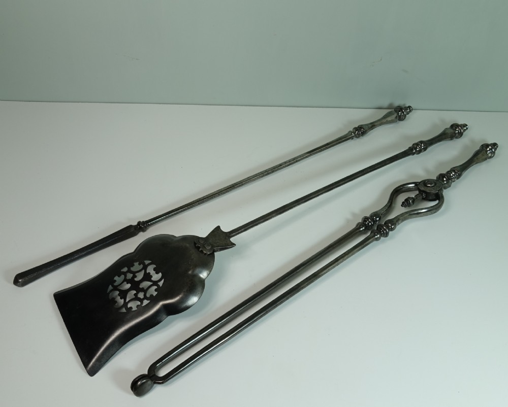 18TH C STEEL FIRE TOOLS View VI
