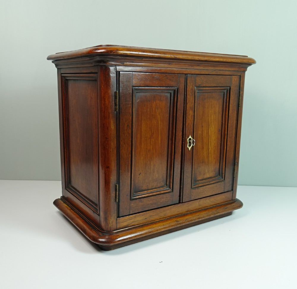 19TH C MAHOGANY TABLE TOP CABINET