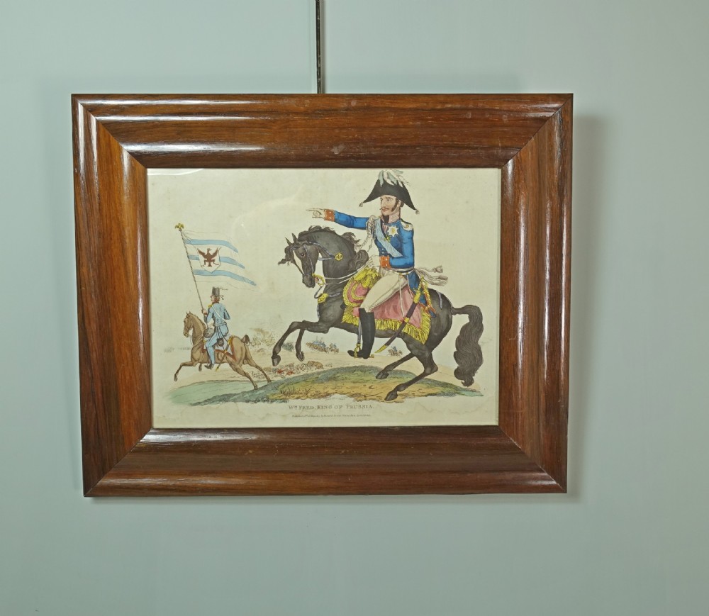19TH C HUMOROUS ENGRAVING KING OF PRUSSIA