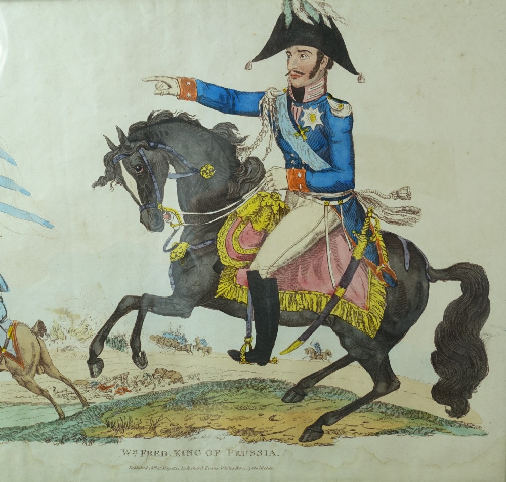 19TH C HUMOROUS ENGRAVING KING OF PRUSSIA View IV