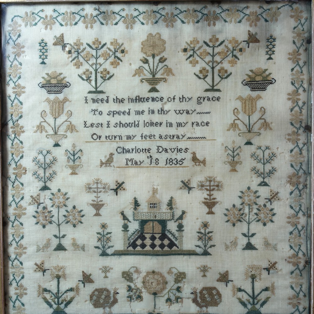 19TH C NEEDLEWORK SAMPLER View III