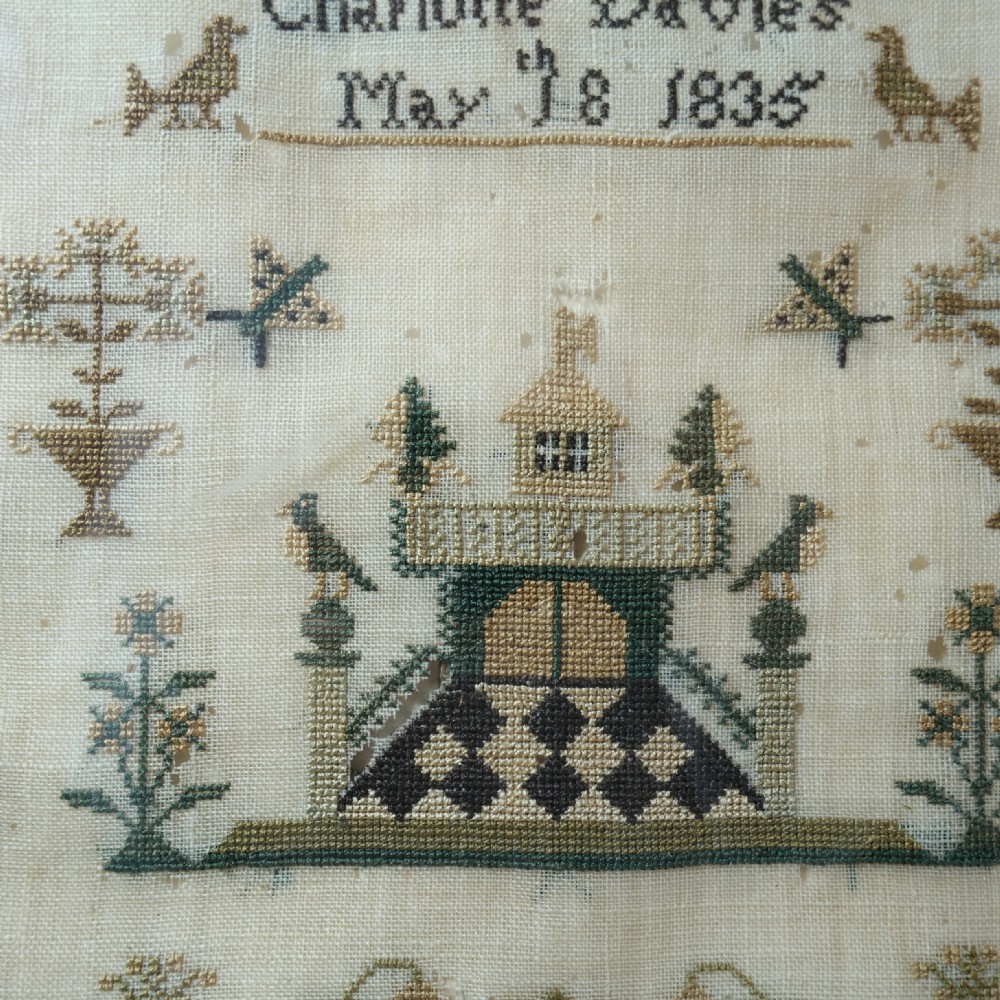 19TH C NEEDLEWORK SAMPLER View IV