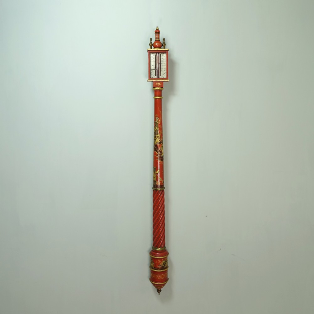 RED LACQUER BAROMETER