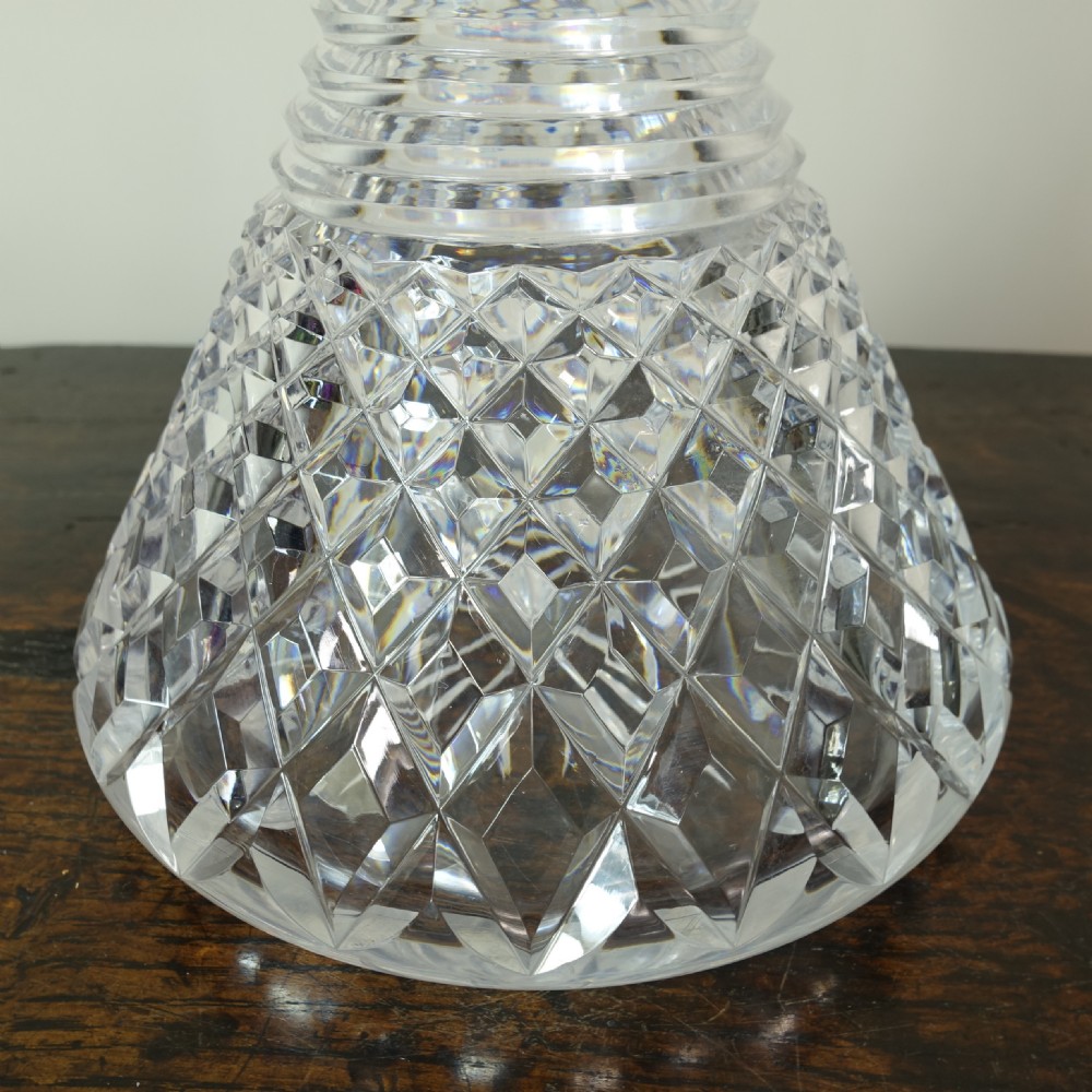 19TH C CUT GLASS SHIPS DECANTER View III