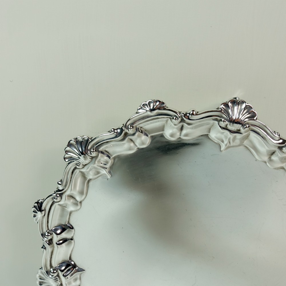 SOLID SILVER SALVER, CHESTER 1909 View II