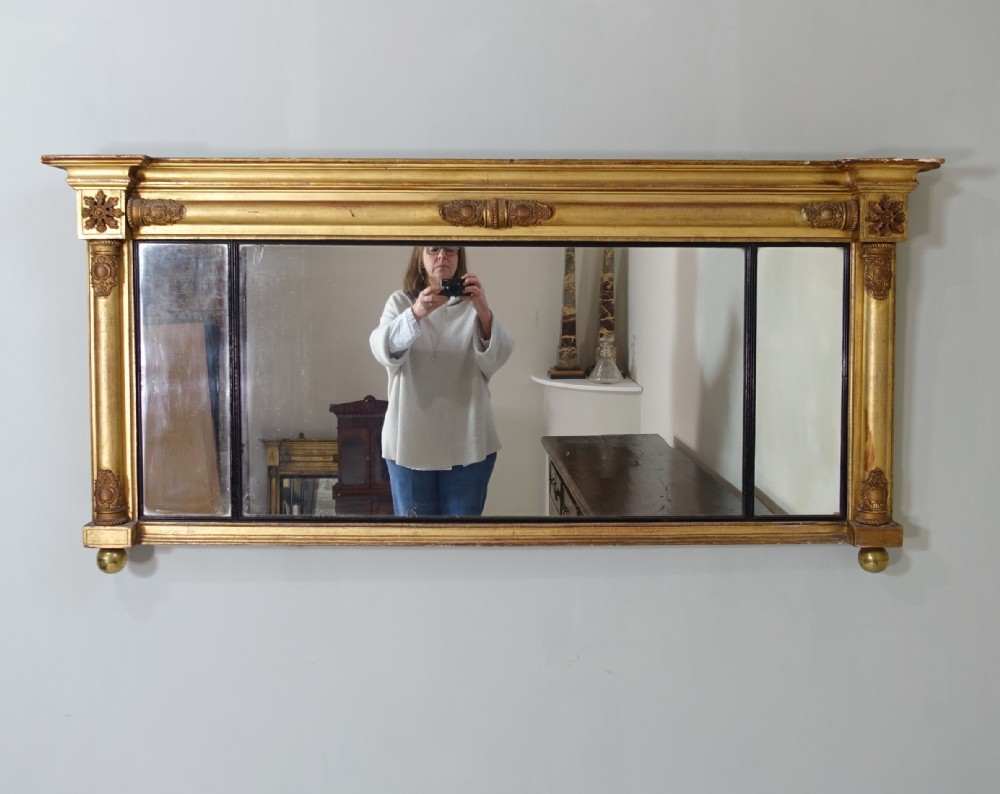 REGENCY GILT OVERMANTLE MIRROR