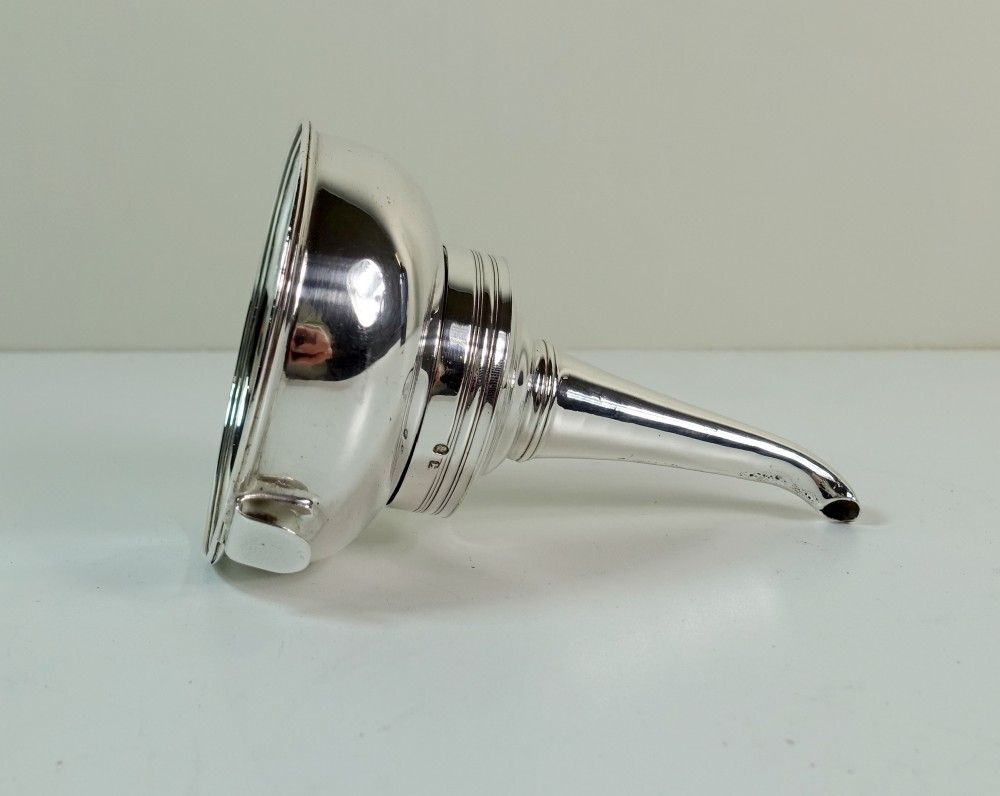 18TH C SILVER WINE FUNNEL