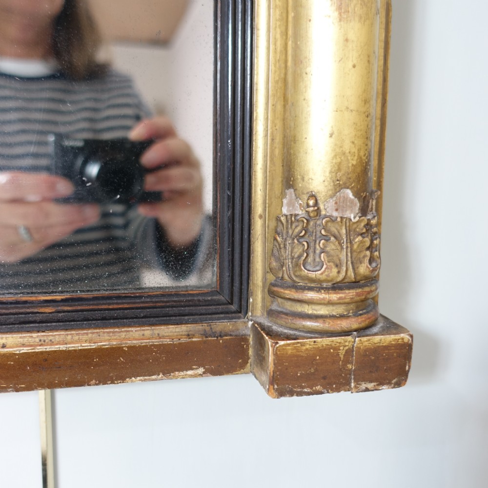 SMALL REGENCY GILT OVERMANTLE MIRROR View V