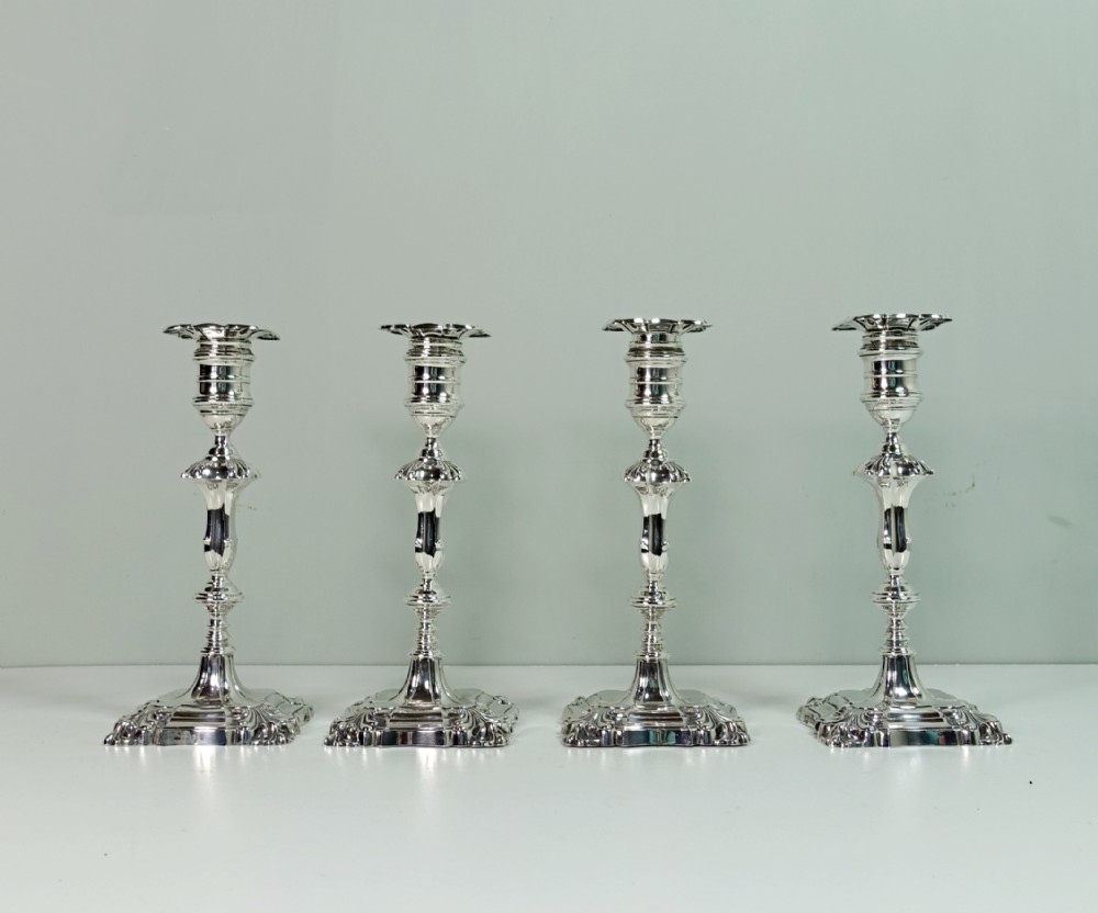 SET OF SILVER CANDLESTICKS 1909
