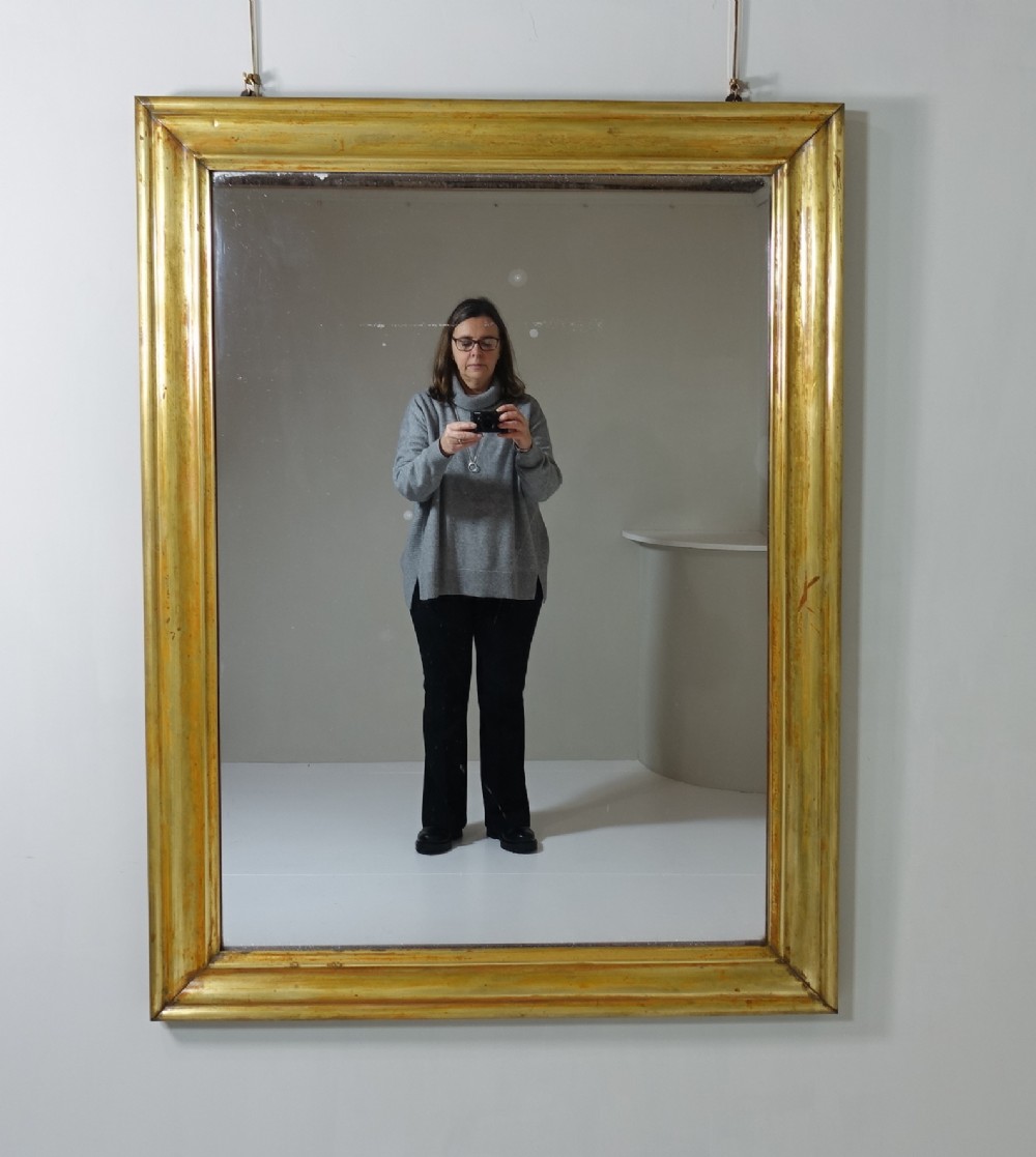 LARGE 19TH C BRASS MIRROR