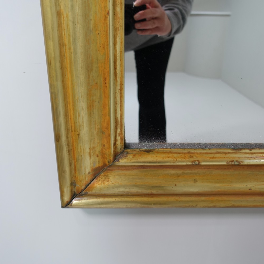 LARGE 19TH C BRASS MIRROR View II