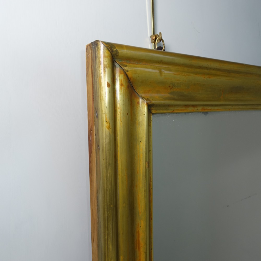 LARGE 19TH C BRASS MIRROR View V
