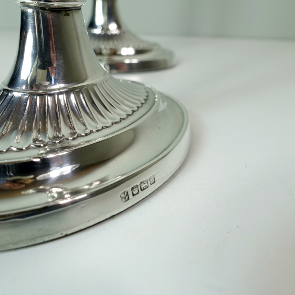 PAIR OF SILVER CANDLESTICKS, SHEFFIELD 1910 View VI