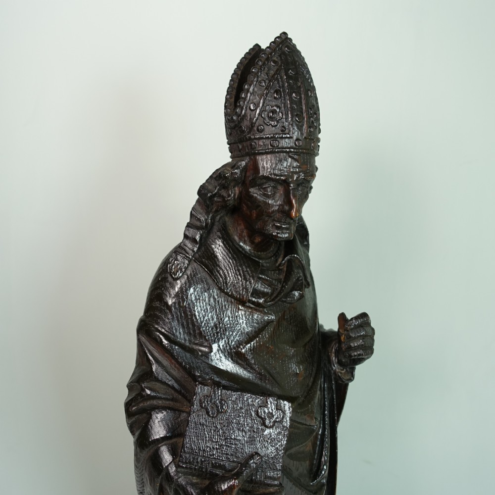 18TH C CARVED OAK FIGURE View IV