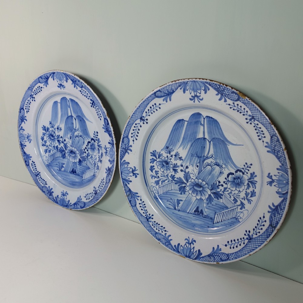 PAIR OF 18TH C DELFT CHARGERS View II