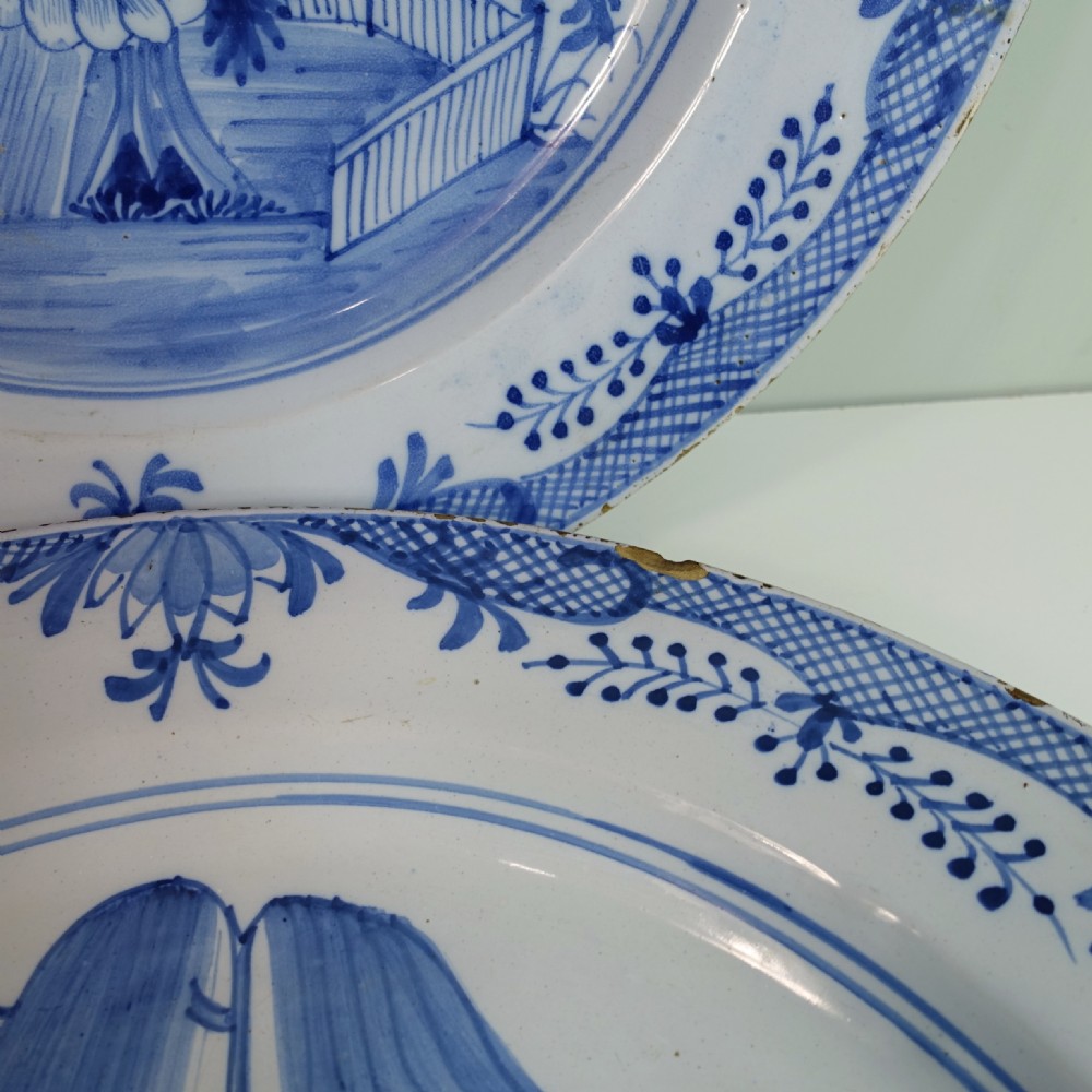 PAIR OF 18TH C DELFT CHARGERS View V
