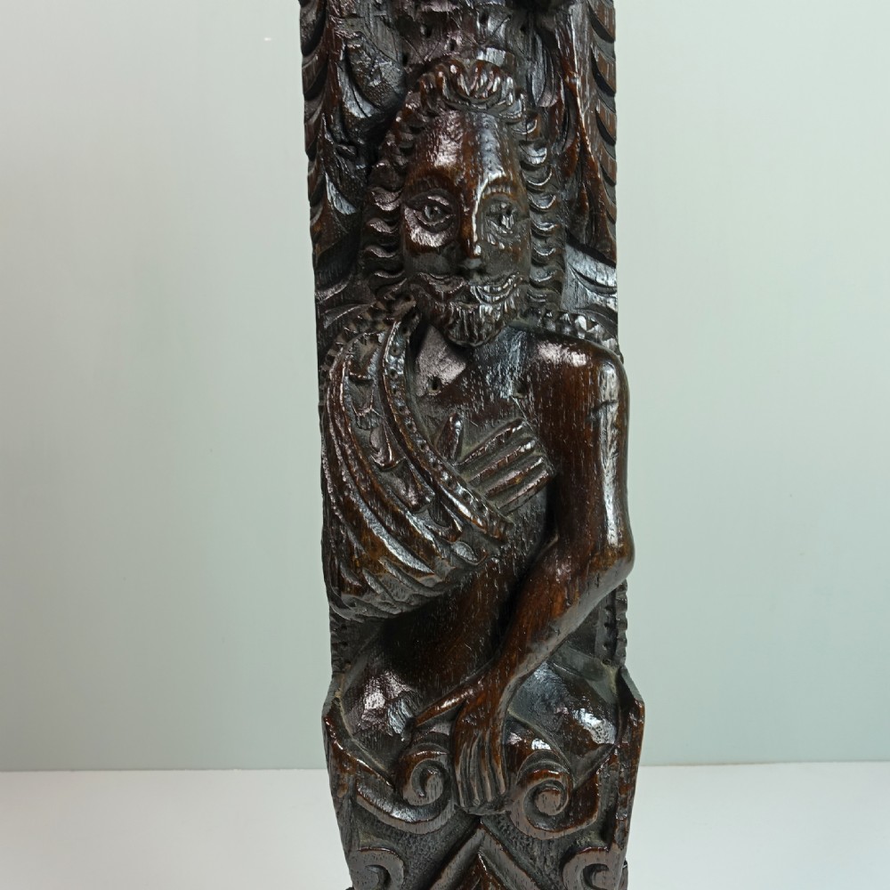 EARLY 17TH C CARVED OAK HERM View IV