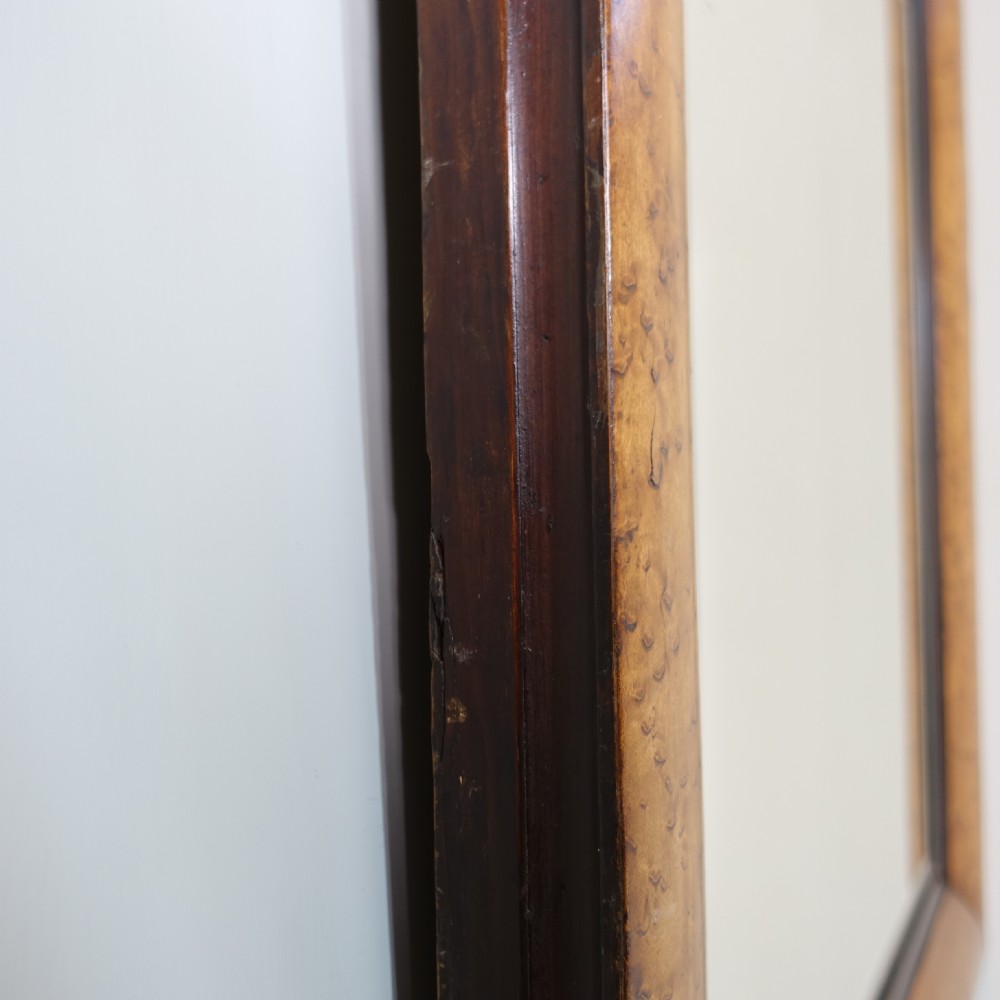 LARGE 19TH C BIRDS EYE MAPLE MIRROR View VI