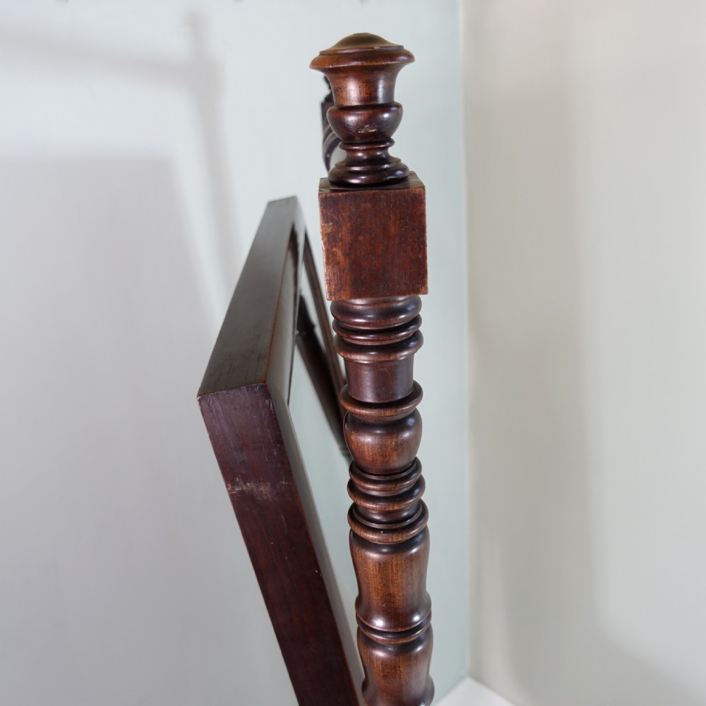 EARLY 19TH C MAHOGANY CHEVAL MIRROR View VI