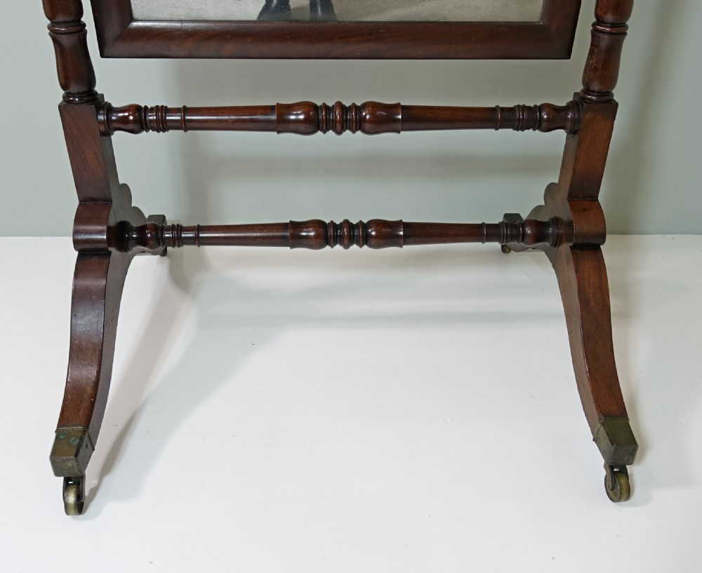 EARLY 19TH C MAHOGANY CHEVAL MIRROR View VII