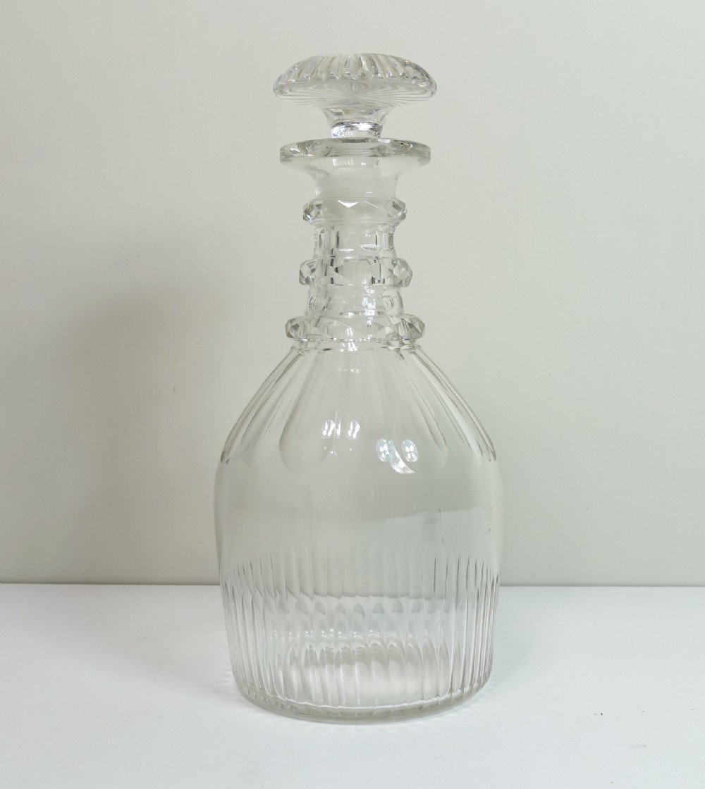 GEORGE III CUT GLASS DECANTER