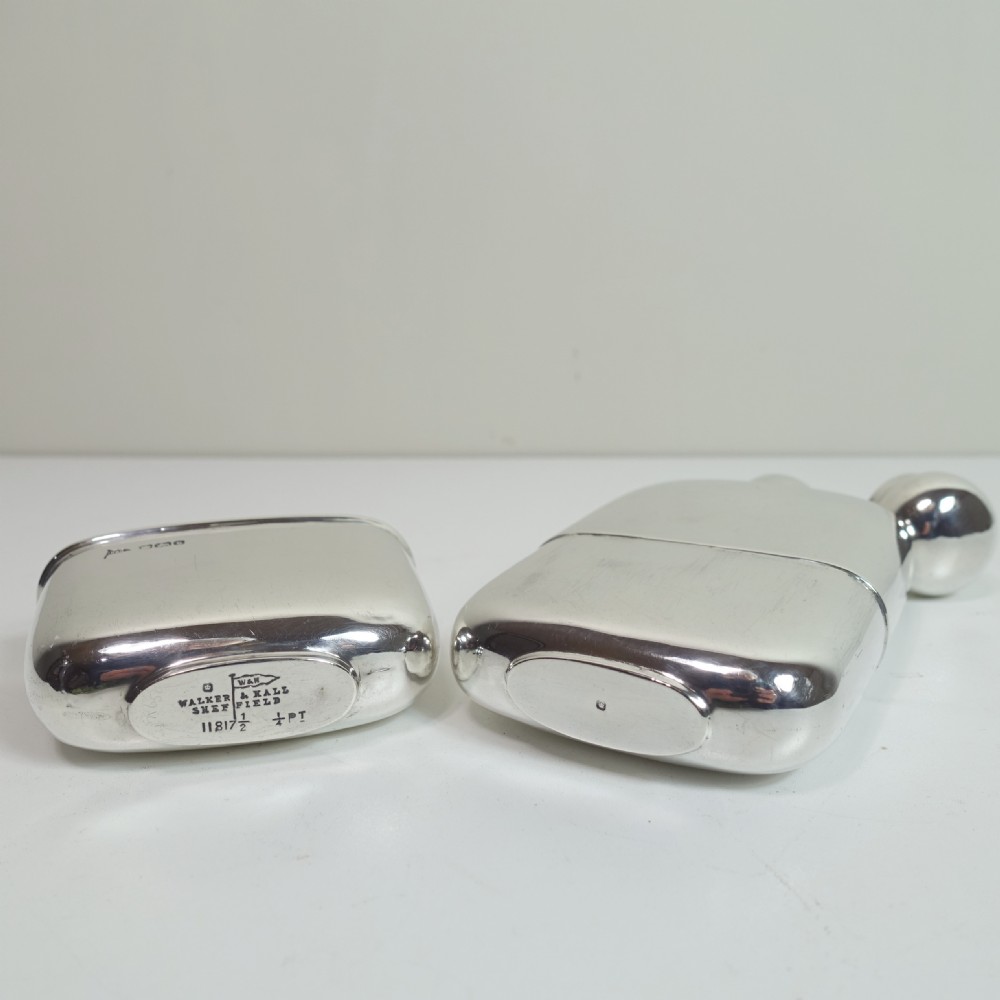 SOLID SILVER HIP FLASK 1900 View VI