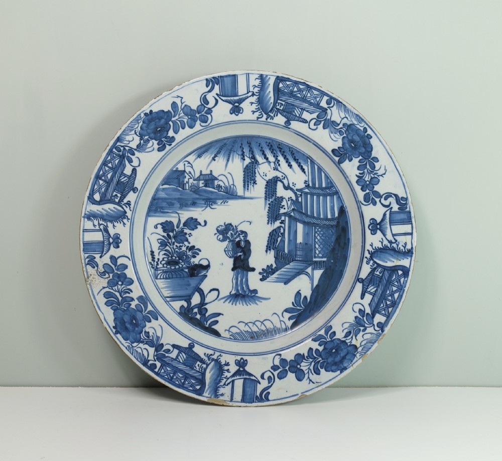 18TH C LIVERPOOL DELFT CHARGER