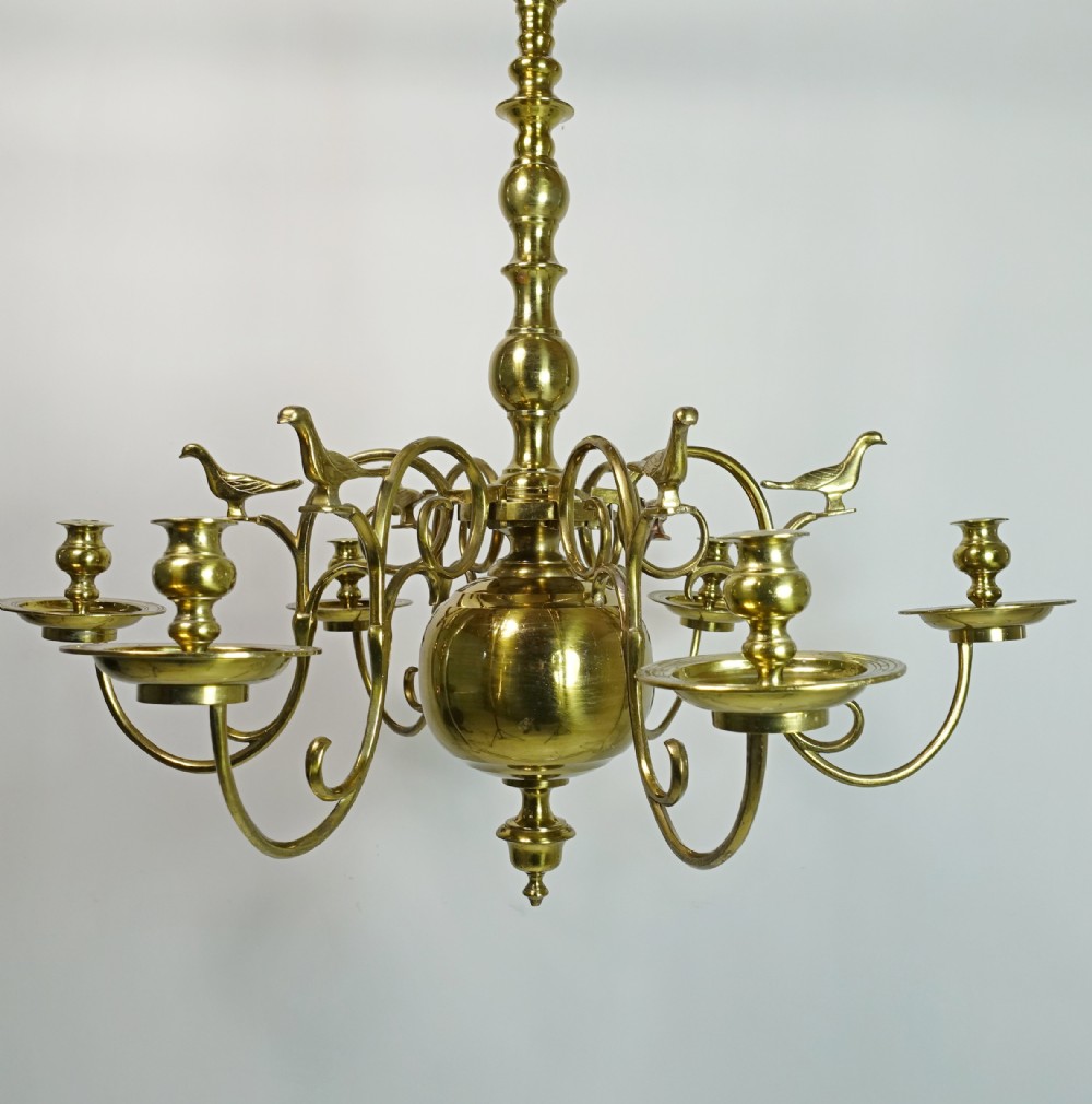 19th C Brass Bird Centre Light