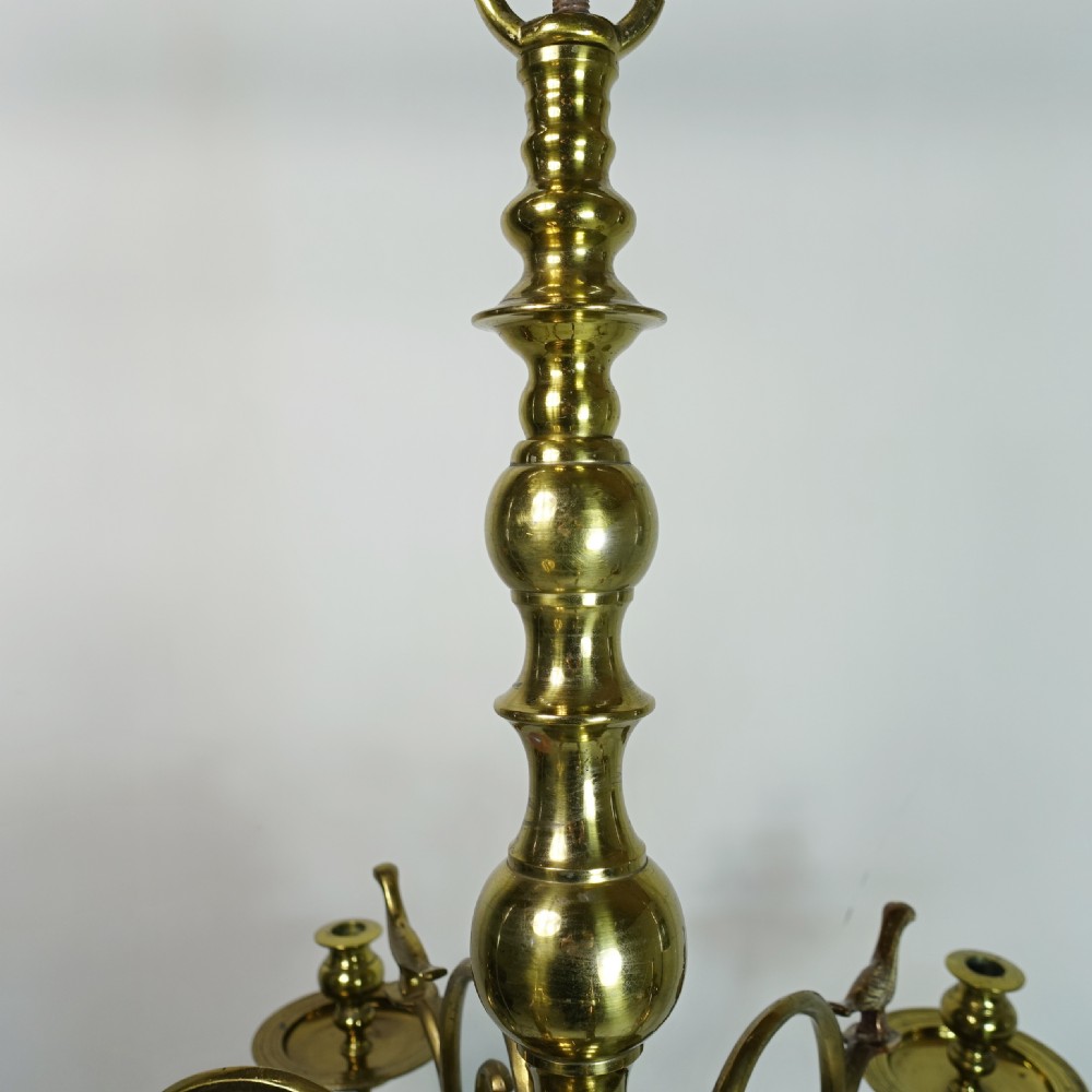 19th C Brass Bird Centre Light View IV
