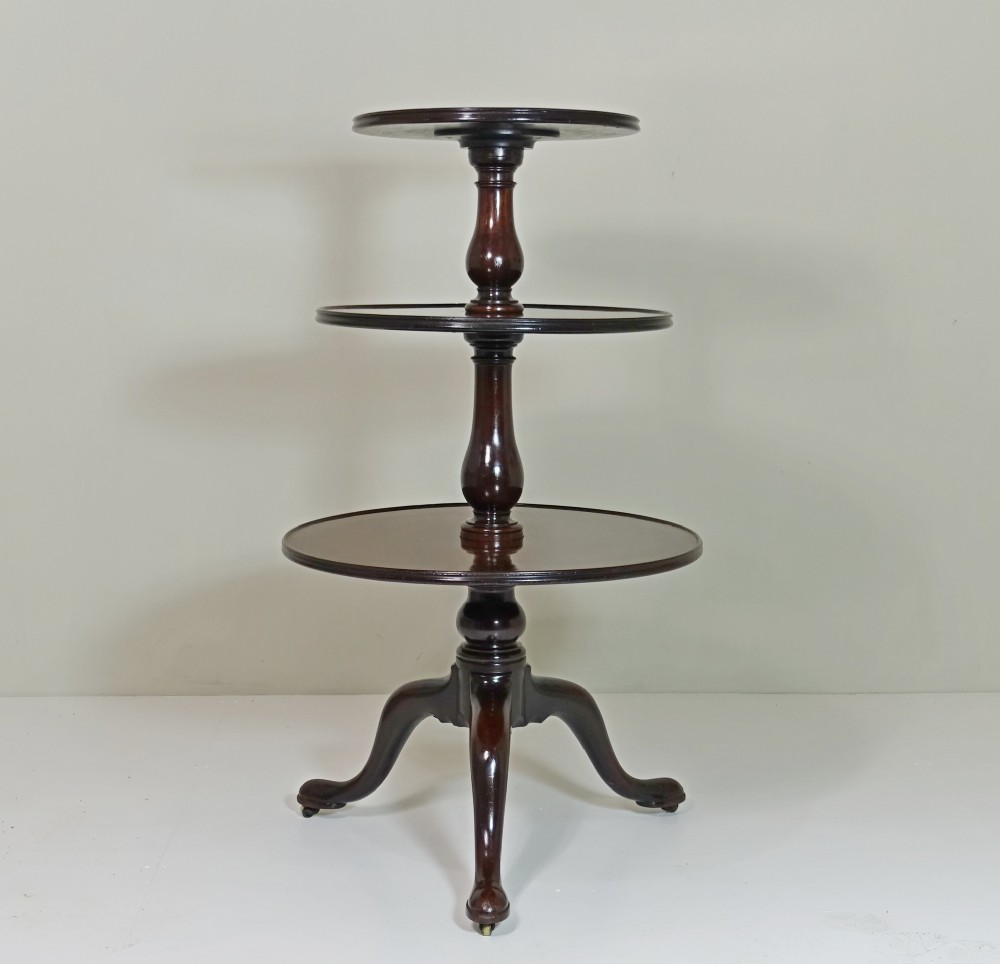 18TH C MAHOGANY DUMB WAITER